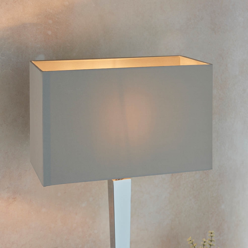 Endon 56707 - Lámpara de mesa MORETO 1xE27/60W/230V cromo brillante/gris