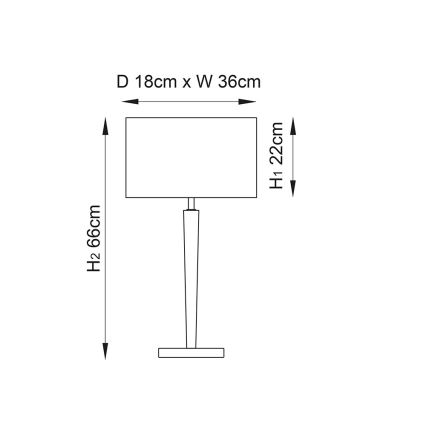 Endon 56707 - Lámpara de mesa MORETO 1xE27/60W/230V cromo brillante/gris