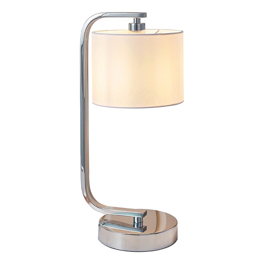 Endon 57917 - Lámpara de mesa regulable CANNING 1xE14/40W/230V cromo brillante/blanco