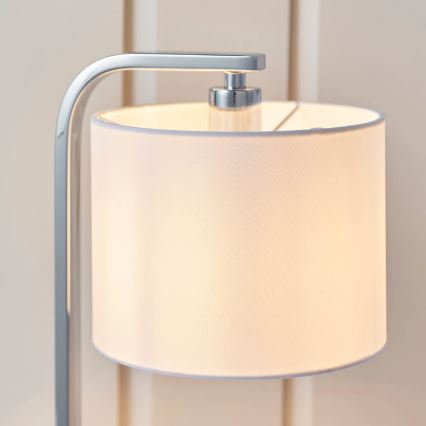 Endon 57917 - Lámpara de mesa regulable CANNING 1xE14/40W/230V cromo brillante/blanco