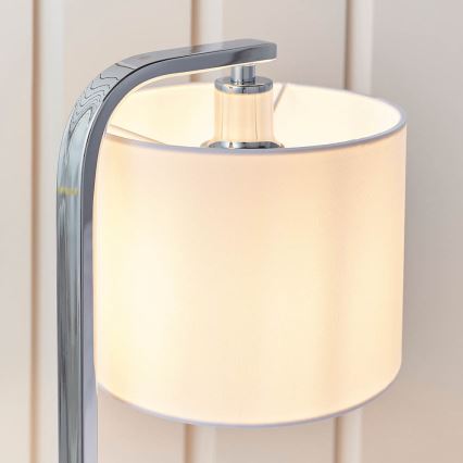 Endon 57917 - Lámpara de mesa regulable CANNING 1xE14/40W/230V cromo brillante/blanco