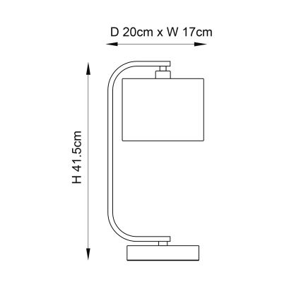 Endon 57917 - Lámpara de mesa regulable CANNING 1xE14/40W/230V cromo brillante/blanco