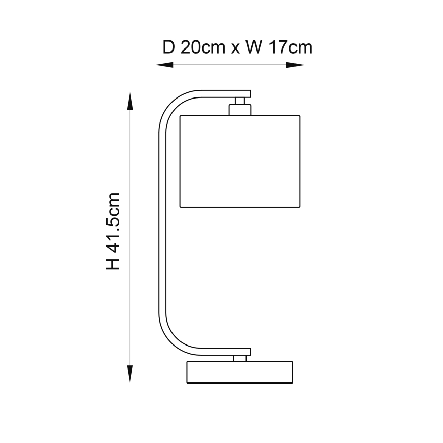 Endon 57917 - Lámpara de mesa regulable CANNING 1xE14/40W/230V cromo brillante/blanco