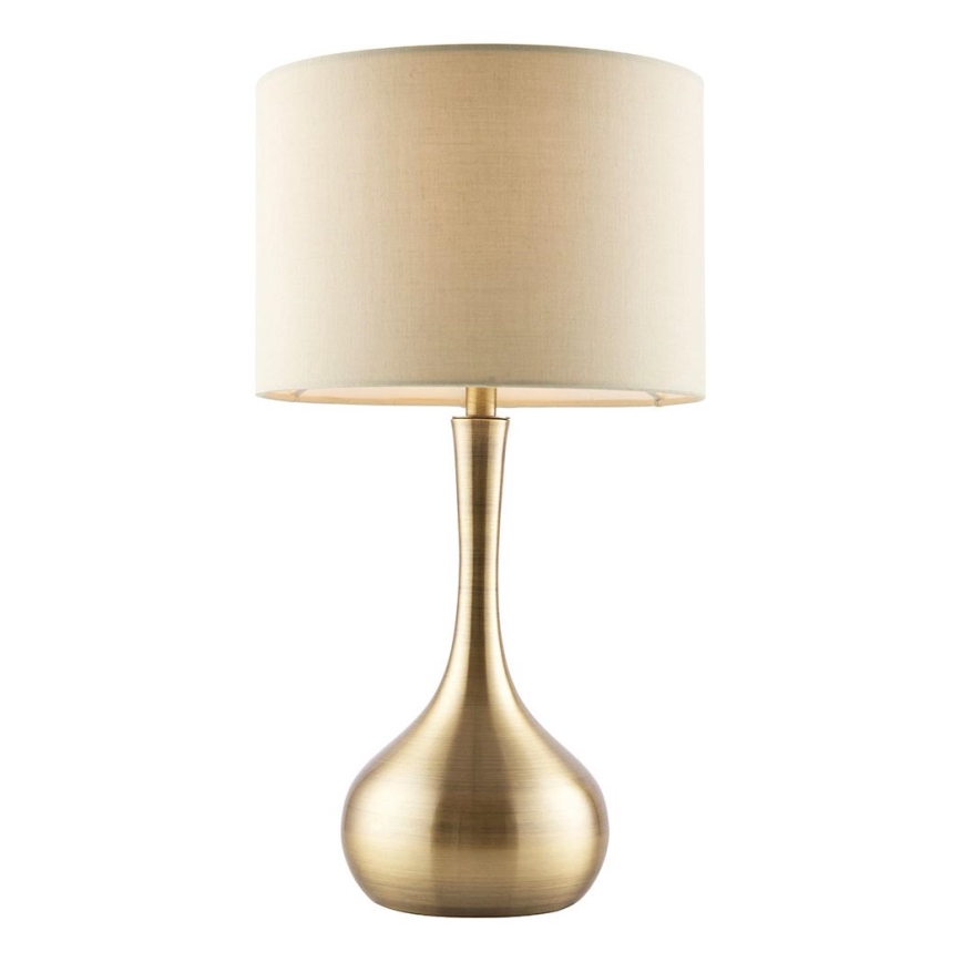 Endon 61191 - Lámpara de mesa regulable PICCADILLY 1xE14/40W/230V latón/beige