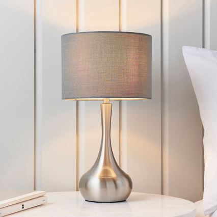 Endon 61192 - Lámpara de mesa regulable PICCADILLY 1xE14/40W/230V cromo mate/gris