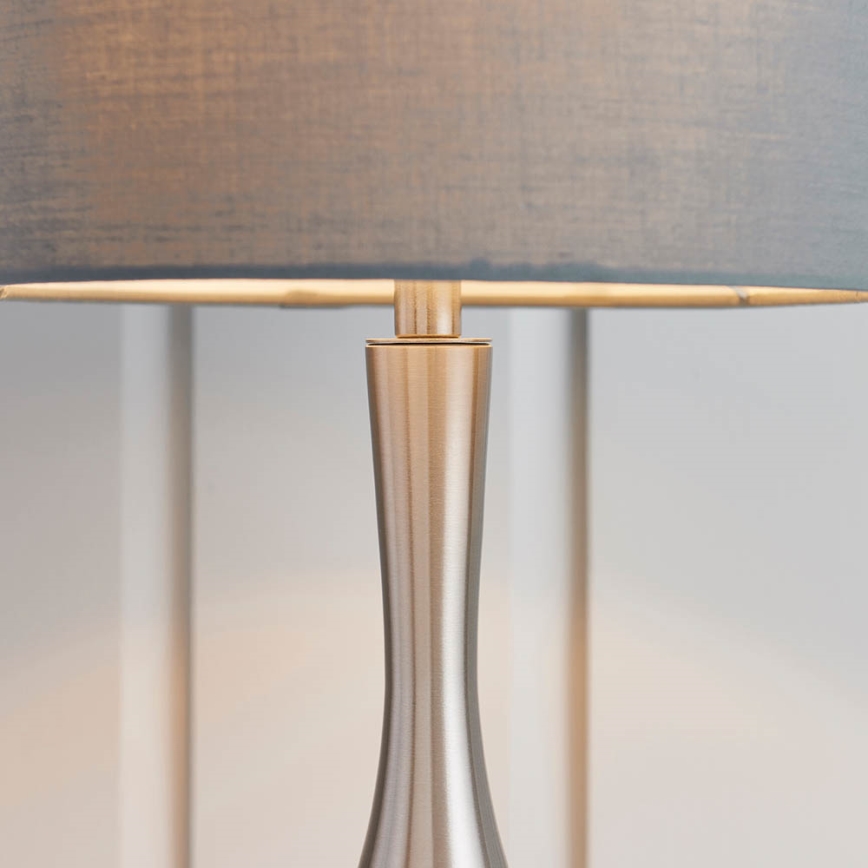 Endon 61192 - Lámpara de mesa regulable PICCADILLY 1xE14/40W/230V cromo mate/gris