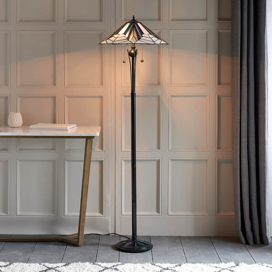 Endon 63934 - Lámpara de pie ASTORIA 2xE27/60W/230V diá. 48 cm