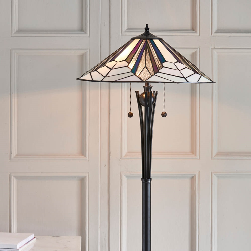 Endon 63934 - Lámpara de pie ASTORIA 2xE27/60W/230V diá. 48 cm