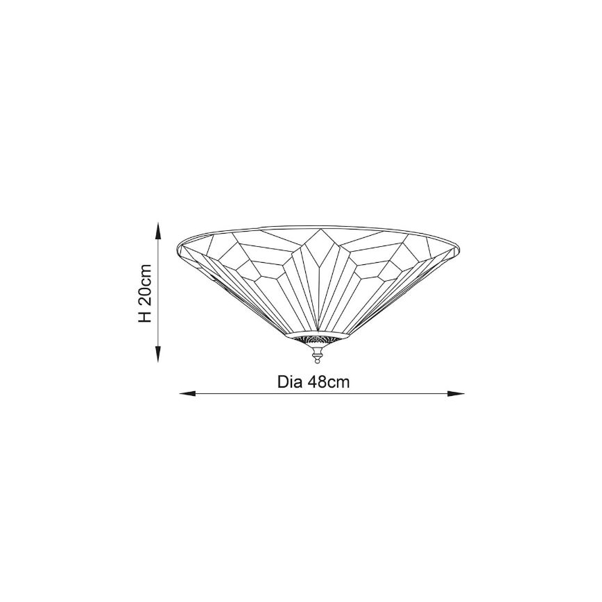 Endon 63935 - Lámpara de techo Tiffany ASTORIA 2xE27/60W/230V Ø 48 cm