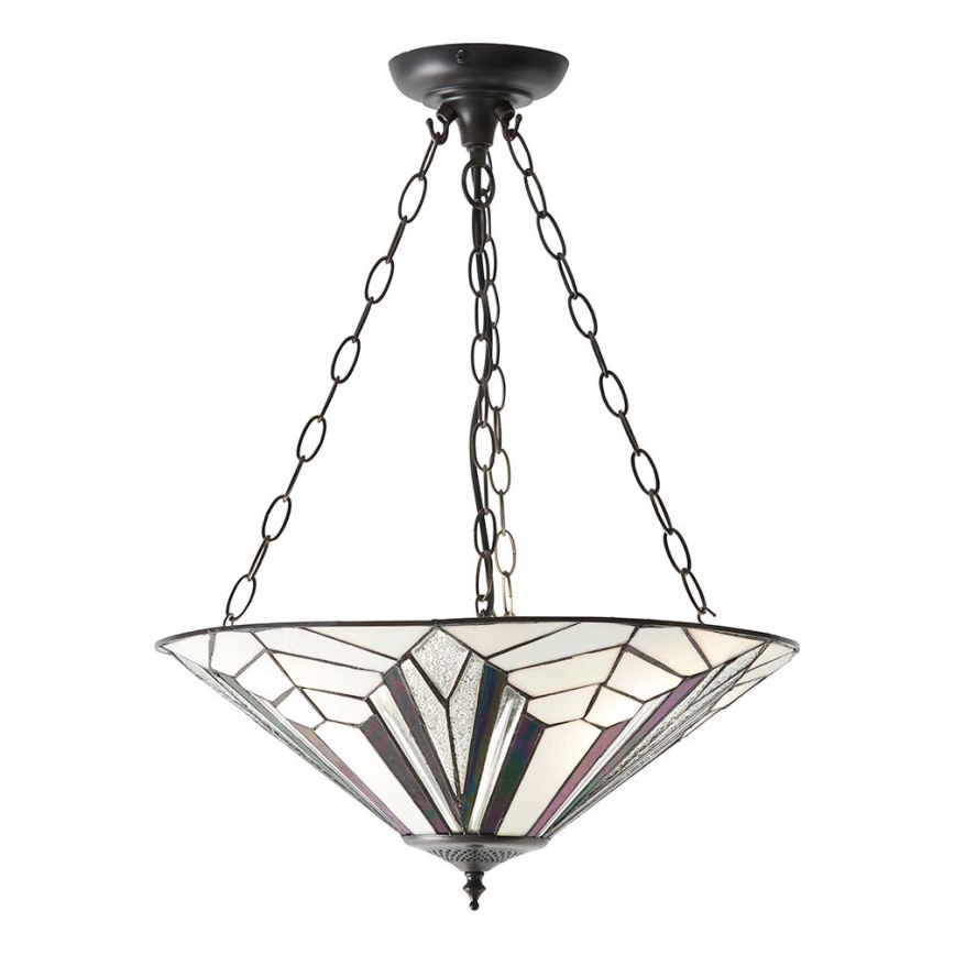 Endon 63936 - Lámpara colgante con cadena Tiffany ASTORIA 3xE27/60W/230V Ø 48 cm