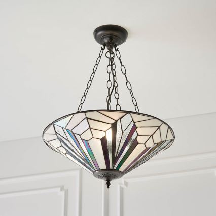Endon 63936 - Lámpara colgante con cadena Tiffany ASTORIA 3xE27/60W/230V Ø 48 cm
