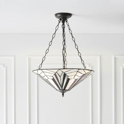 Endon 63936 - Lámpara colgante con cadena Tiffany ASTORIA 3xE27/60W/230V Ø 48 cm