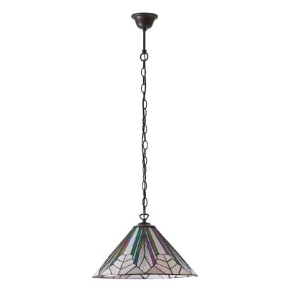 Endon 63937 - Lámpara colgante con cadena Tiffany ASTORIA 1xE27/60W/230V Ø 40 cm