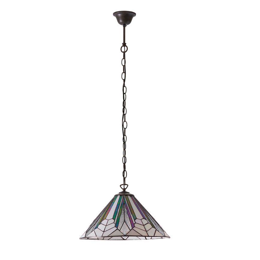 Endon 63937 - Lámpara colgante con cadena Tiffany ASTORIA 1xE27/60W/230V Ø 40 cm