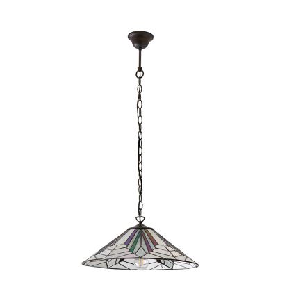 Endon 63938 - Lámpara colgante con cadena Tiffany ASTORIA 1xE27/60W/230V Ø 48 cm