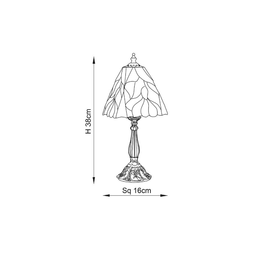Endon 63963 - Lámpara de mesa BOTANICA 1xE14/40W/230V diá. 16 cm