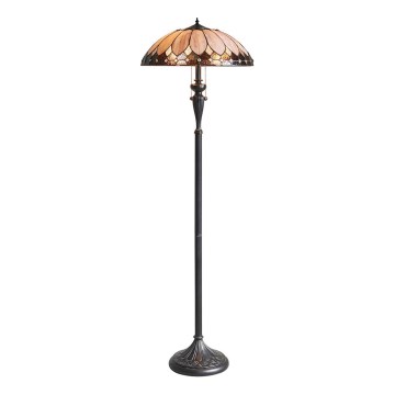 Endon 63972 - Lámpara de pie BROOKLYN 2xE27/60W/230V Ø 50 cm