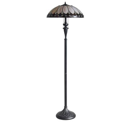 Endon 63972 - Lámpara de pie Tiffany BROOKLYN 2xE27/60W/230V Ø 50 cm