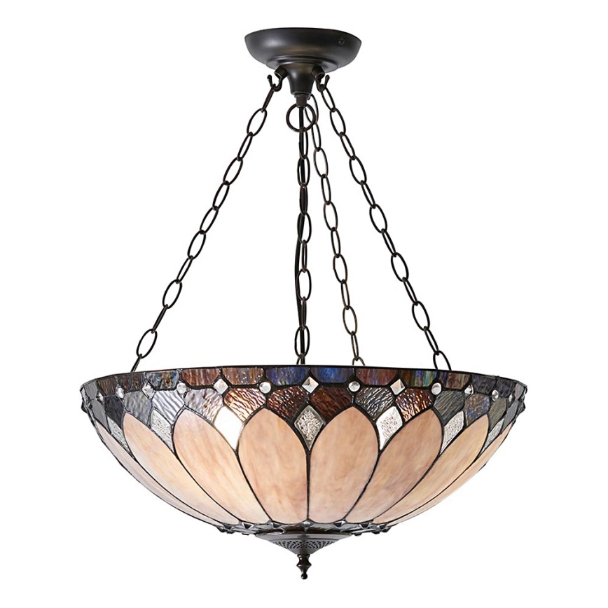 Endon 63976 - Lámpara colgante con cadena BROOKLYN 3xE27/60W/230V Ø 50 cm