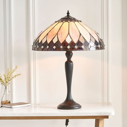 Endon 63982 - Lámpara de mesa BROOKLYN 1xE27/60W/230V Ø 40 cm