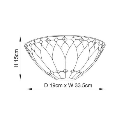 Endon 63983 - Aplique de pared Tiffany BROOKLYN 1xE14/40W/230V