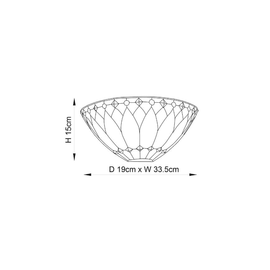 Endon 63983 - Aplique de pared Tiffany BROOKLYN 1xE14/40W/230V