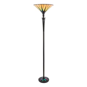 Endon 64042 - Lámpara de pie Tiffany DARK STAR 1xE27/60W/230V Ø 42 cm