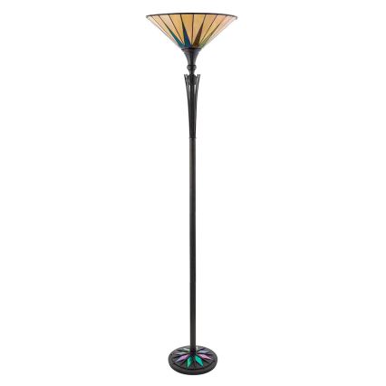 Endon 64042 - Lámpara de pie Tiffany DARK STAR 1xE27/60W/230V Ø 42 cm