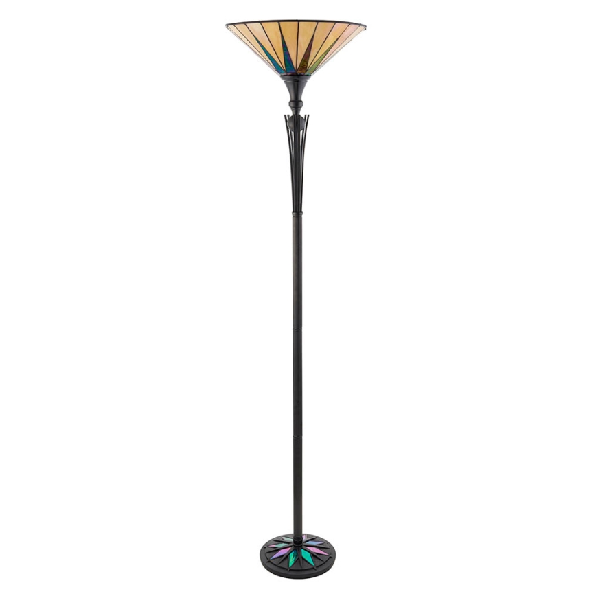 Endon 64042 - Lámpara de pie Tiffany DARK STAR 1xE27/60W/230V Ø 42 cm