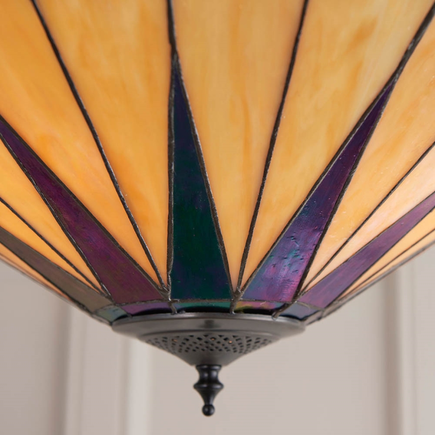 Endon 64043 - Lámpara de techo de superficie Tiffany DARK STAR 3xE27/60W/230V Ø 49 cm