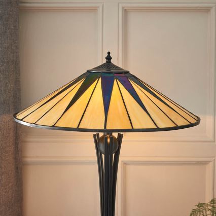 Endon 64045 - Lámpara de mesa DARK STAR 2xE27/60W/230V diá. 49 cm