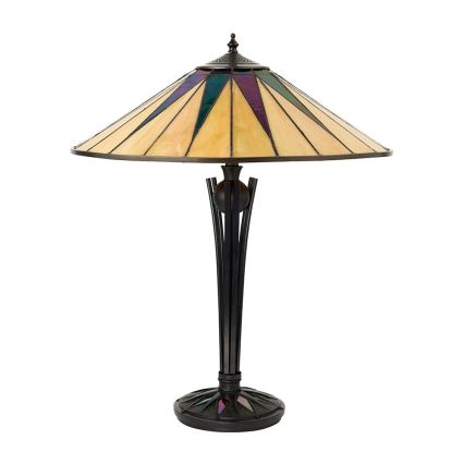 Endon 64045 - Lámpara de mesa DARK STAR 2xE27/60W/230V diá. 49 cm
