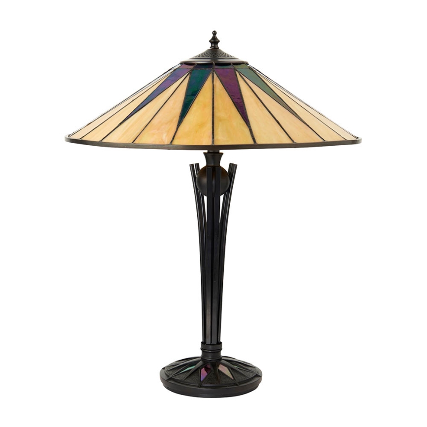 Endon 64045 - Lámpara de mesa DARK STAR 2xE27/60W/230V diá. 49 cm