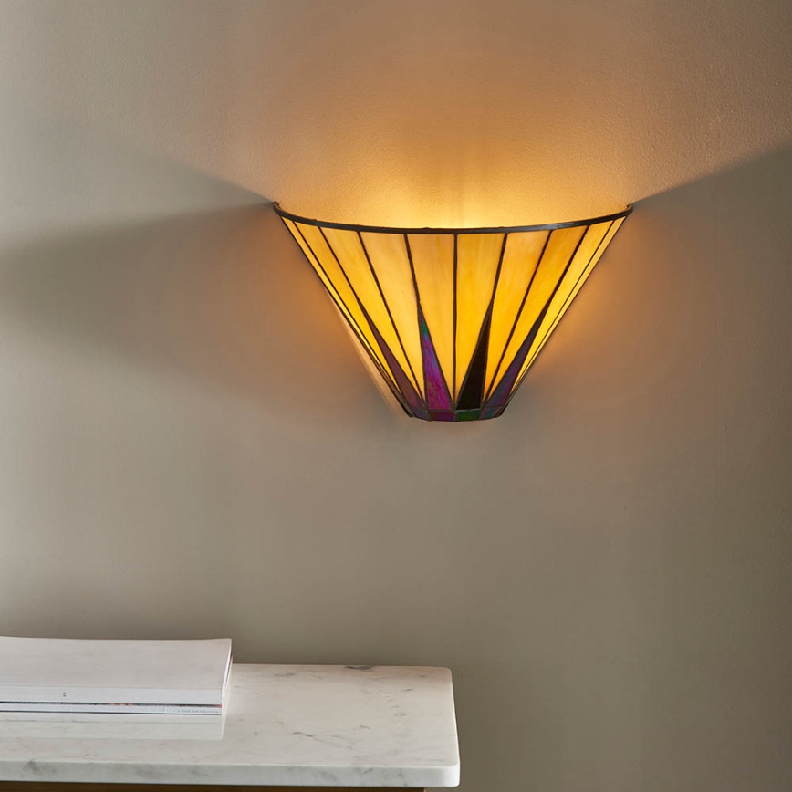 Endon 64046 - Aplique de pared Tiffany DARK STAR 1xE14/40W/230V