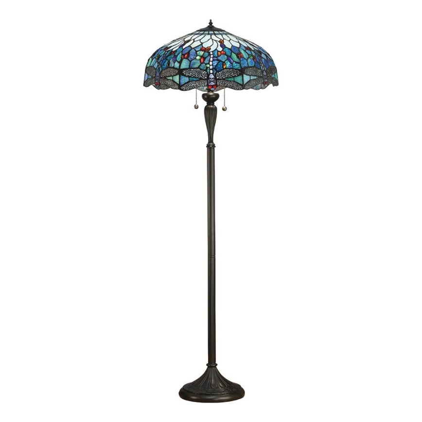 Endon 64069 - Lámpara de pie DRAGONFLY 2xE27/60W/230V diá. 50 cm