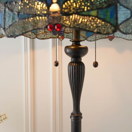 Endon 64069 - Lámpara de pie DRAGONFLY 2xE27/60W/230V diá. 50 cm