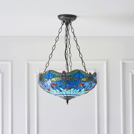 Endon 64075 - Lámpara de araña con cadena DRAGONFLY 3xE27/60W/230V Ø 41 cm