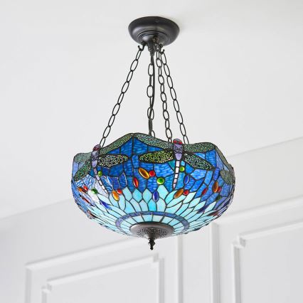 Endon 64075 - Lámpara de araña con cadena DRAGONFLY 3xE27/60W/230V Ø 41 cm