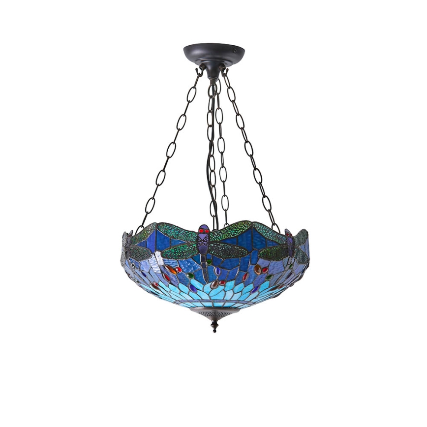 Endon 64075 - Lámpara de araña con cadena DRAGONFLY 3xE27/60W/230V Ø 41 cm