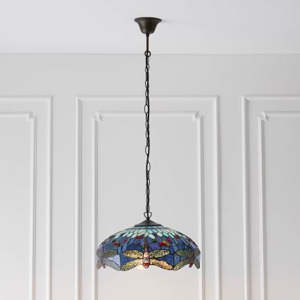 Endon 64080 - Lámpara de araña con cadena DRAGONFLY 3xE27/60W/230V, diámetro 41 cm