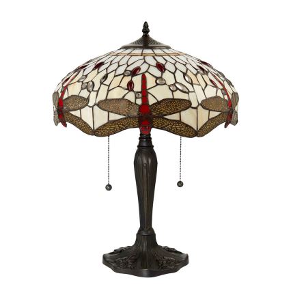 Endon 64085 - Lámpara de mesa LIBÉLULA 2xE27/60W/230V diá. 41 cm