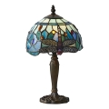 Endon 64088 - Lámpara de mesa Tiffany DRAGONFLY 1xE14/40W/230V Ø 20 cm