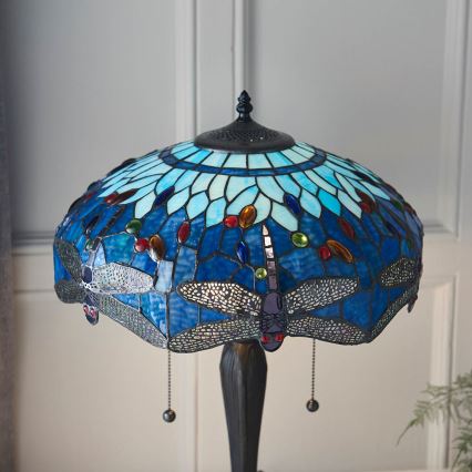 Endon 64089 - Lámpara de mesa LIBÉLULA 2xE27/60W/230V diá. 41 cm