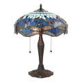Endon 64089 - Lámpara de mesa Tiffany DRAGONFLY 2xE27/60W/230V Ø 41 cm