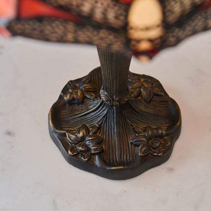 Endon 64091 - Lámpara de sobremesa Tiffany DRAGONFLY 1xE14/40W/230V Ø 20 cm