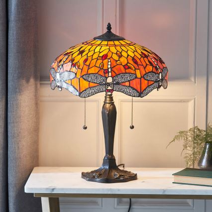 Endon 64093 - Lámpara de mesa DRAGONFLY 2xE27/60W/230V Ø 41 cm