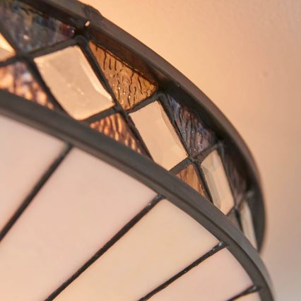 Endon 64145 - Lámpara de techo Tiffany FARGO 2xE27/60W/230V Ø 41,5 cm