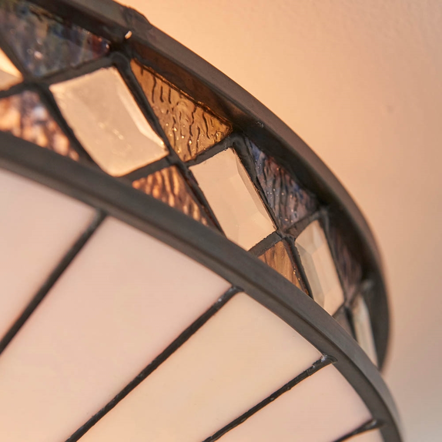 Endon 64145 - Lámpara de techo Tiffany FARGO 2xE27/60W/230V Ø 41,5 cm