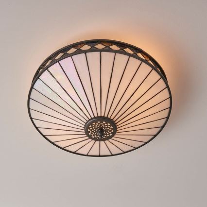 Endon 64145 - Plafón FARGO 2xE27/60W/230V diá. 41,5 cm