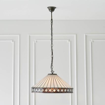 Endon 64147 - Lámpara colgante con cadena FARGO 1xE27/60W/230V diá. 50 cm